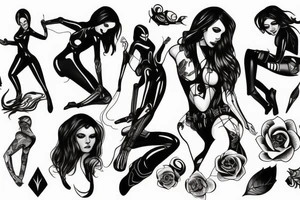 black widow tattoo idea