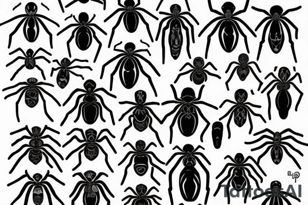 black widow spider tattoo idea