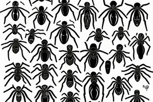 black widow spider tattoo idea