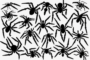 black widow spider tattoo idea