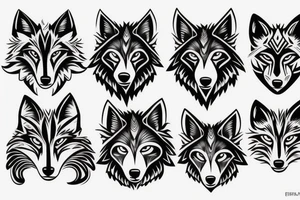 wolf on the side, half space tattoo idea