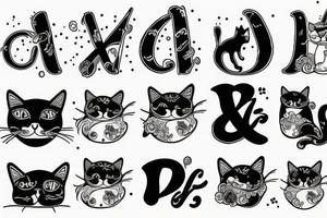 Cat and dog tattoo idea