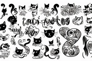 Cat and dog tattoo idea