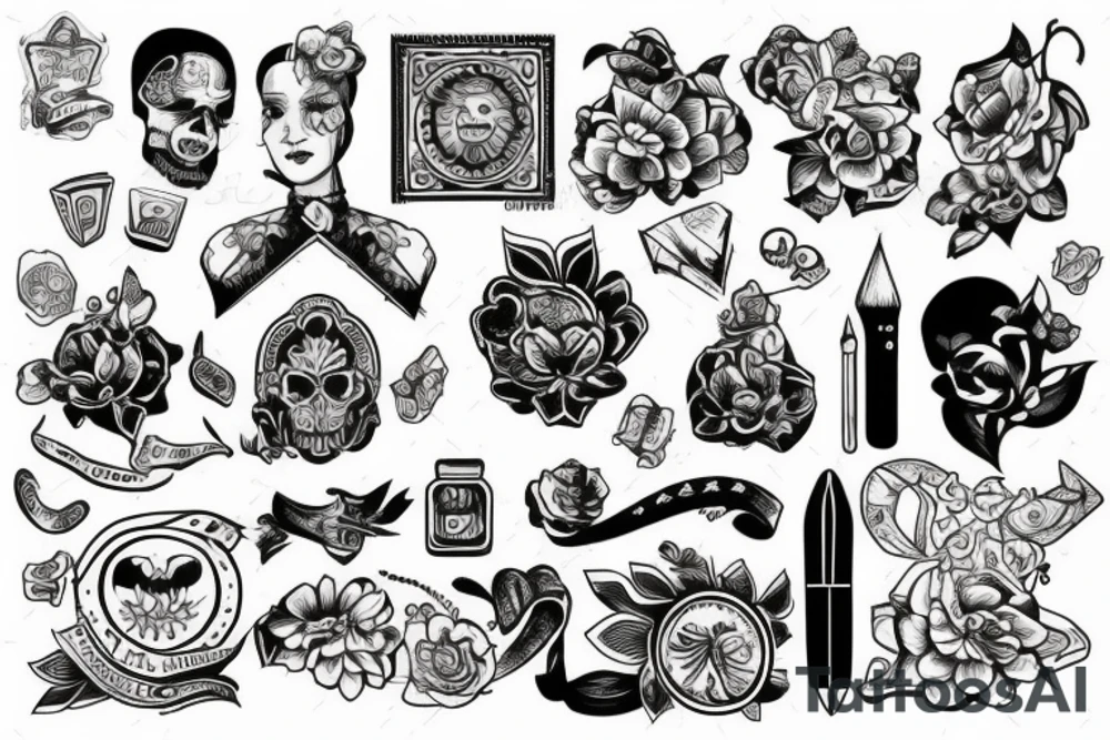В стиле old school tattoo idea