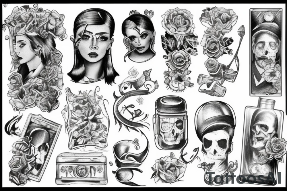 В стиле old school tattoo idea