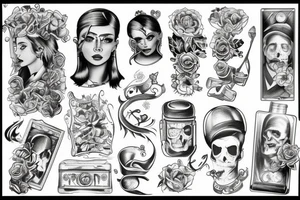 В стиле old school tattoo idea