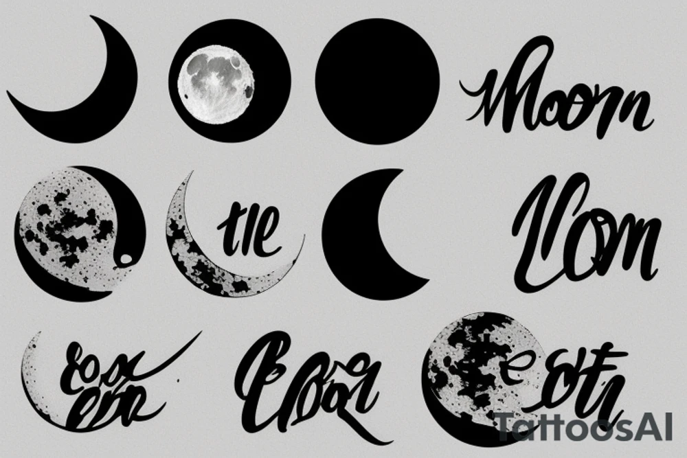 The reflection of the moon on lake tattoo idea
