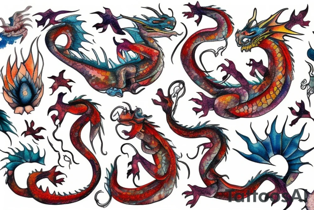 dragon on an arm tattoo idea