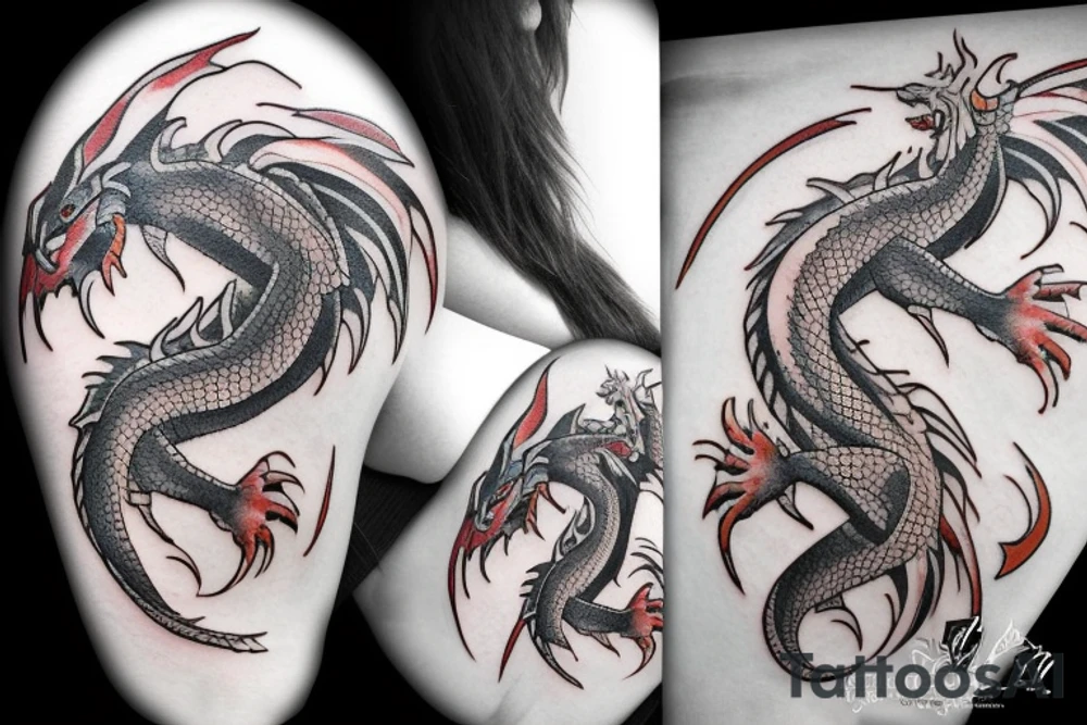 dragon on an arm tattoo idea
