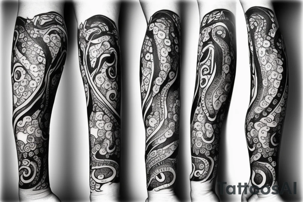 octopus arm tattoo idea