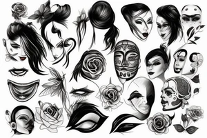 Human face tattoo idea