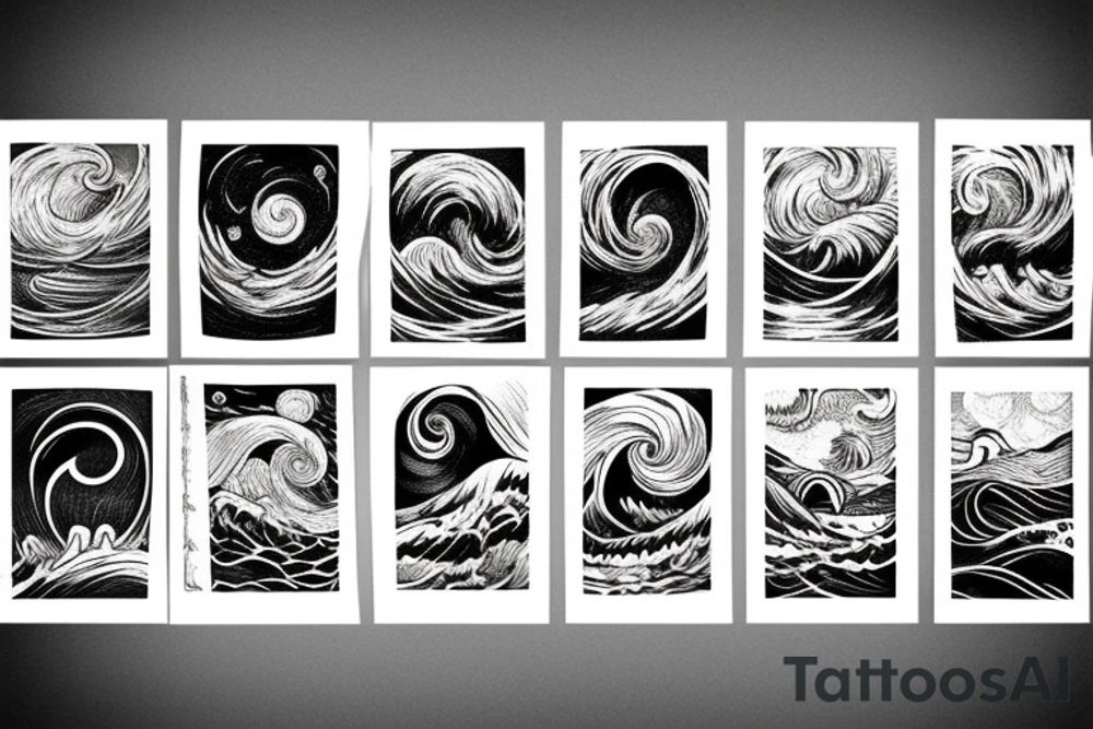 Sea waves tattoo idea