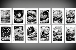 Sea waves tattoo idea