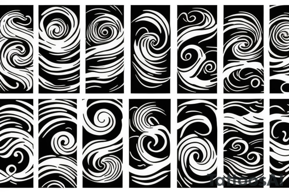 Sea waves tattoo idea