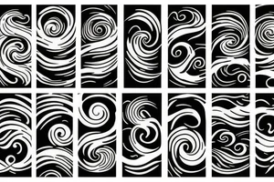 Sea waves tattoo idea