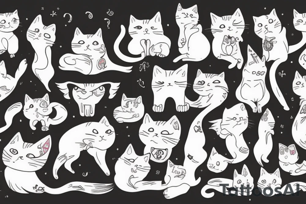 witch cat tattoo idea