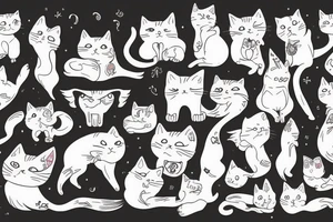 witch cat tattoo idea