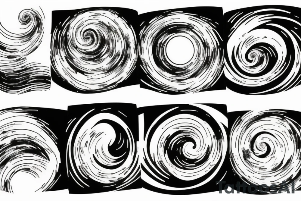 Sea waves, Planets tattoo idea