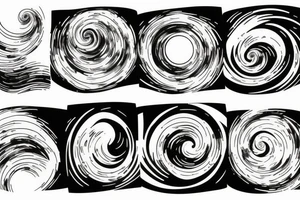 Sea waves, Planets tattoo idea