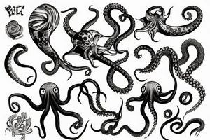 octopus arm tattoo idea