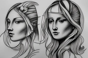 Human face tattoo idea