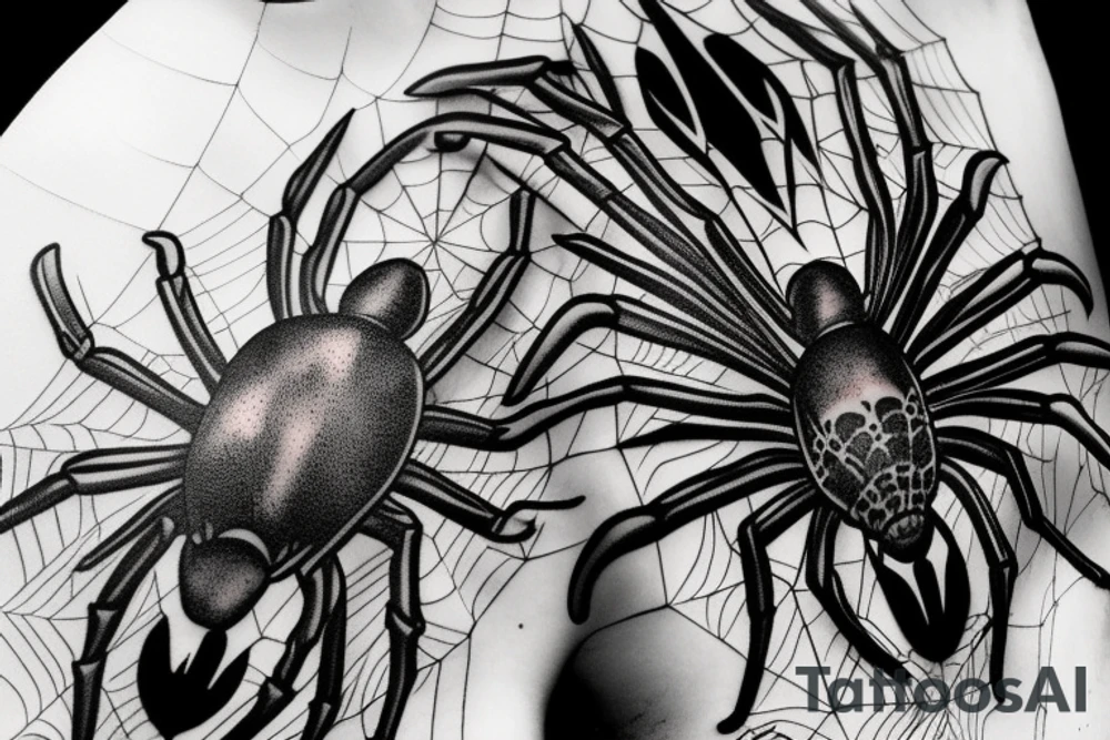 Spider dark tattoo idea