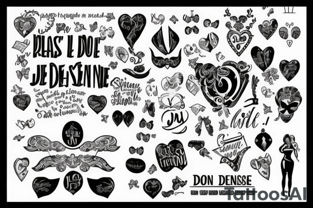 text : je pense donc je suis tattoo idea