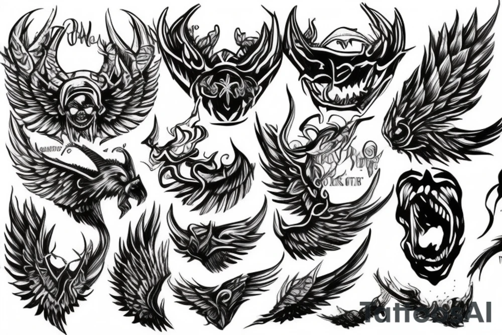 devil wings tattoo idea