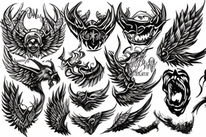 devil wings tattoo idea