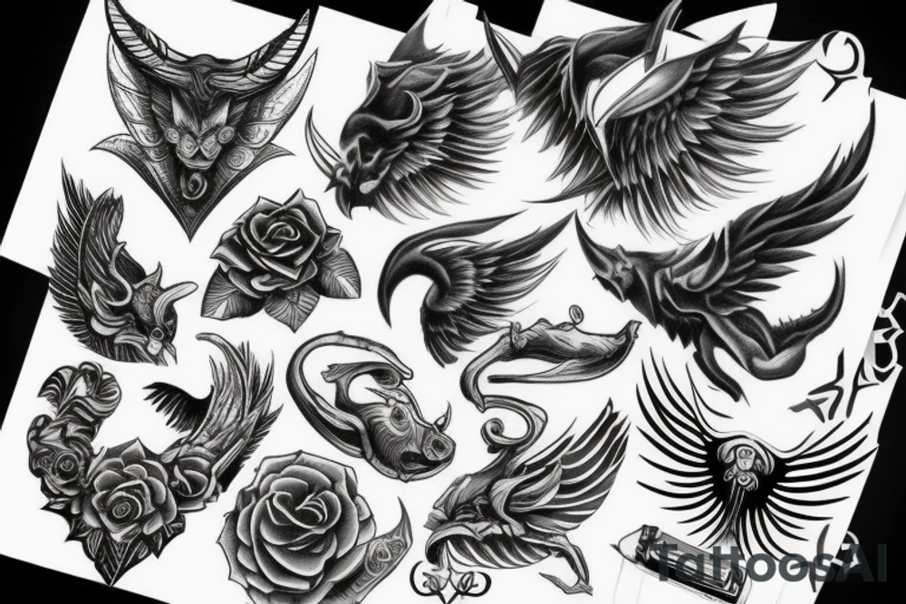 devil wings tattoo idea