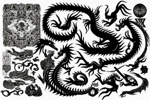 Dragon of West fairytale tattoo idea
