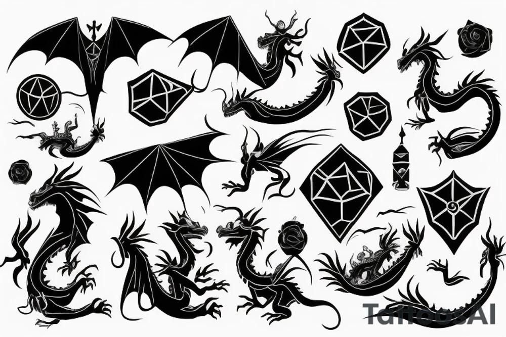 Dragon of West fairytale tattoo idea