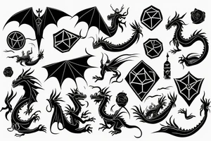 Dragon of West fairytale tattoo idea