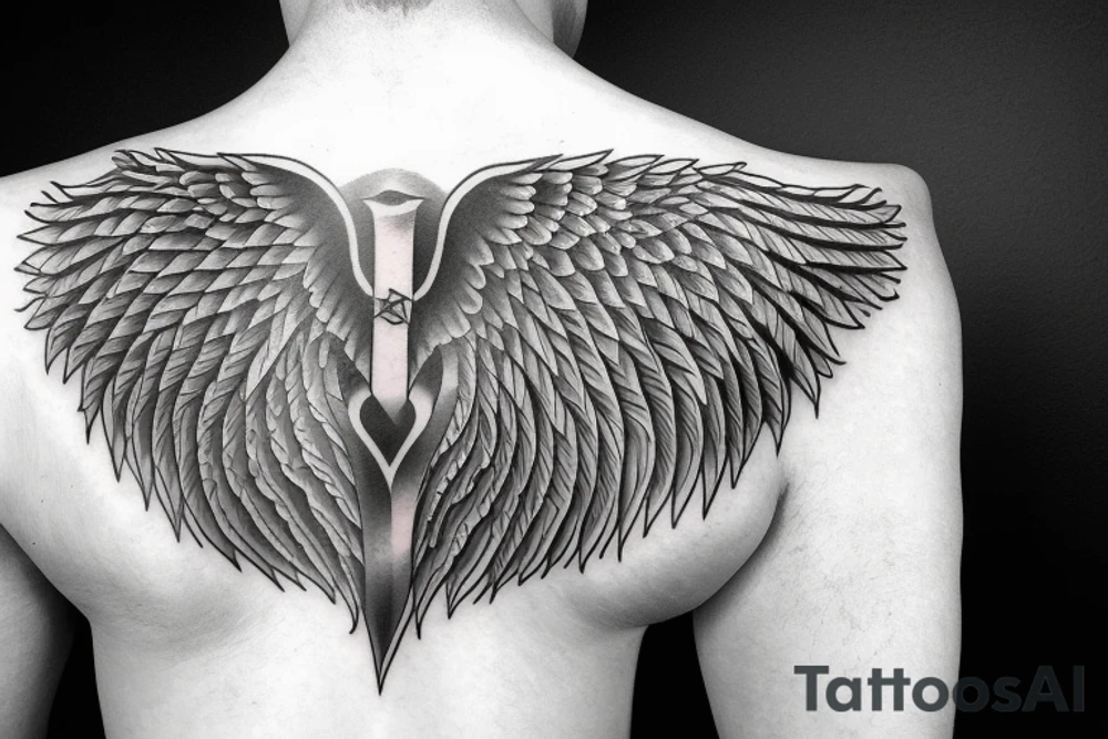 angel wings tattoo idea