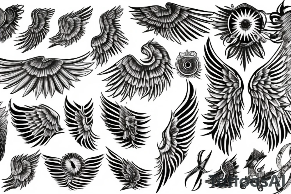 angel wings tattoo idea