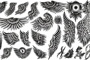 angel wings tattoo idea