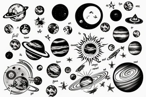 solar system tattoo idea