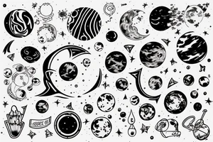 solar system tattoo idea