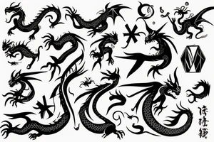 Dragon of East fairytale tattoo idea