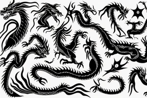 Dragon of East fairytale tattoo idea