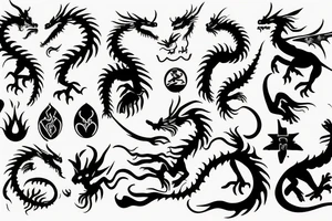 Dragon of West fairytale tattoo idea