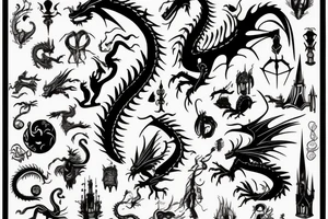 Dragon of West fairytale tattoo idea