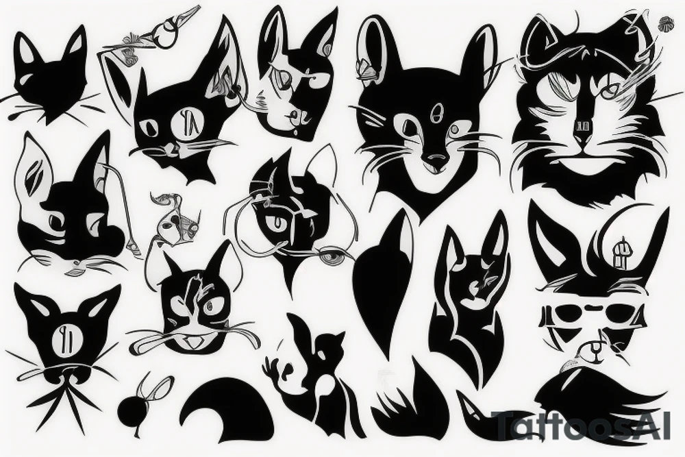 Night furry tattoo idea