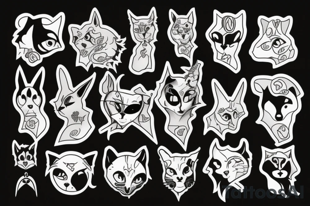 Night furry tattoo idea
