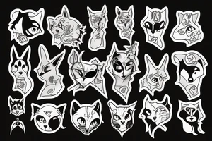 Night furry tattoo idea
