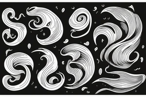 a sea wave and an old man in a boat tattoo idea