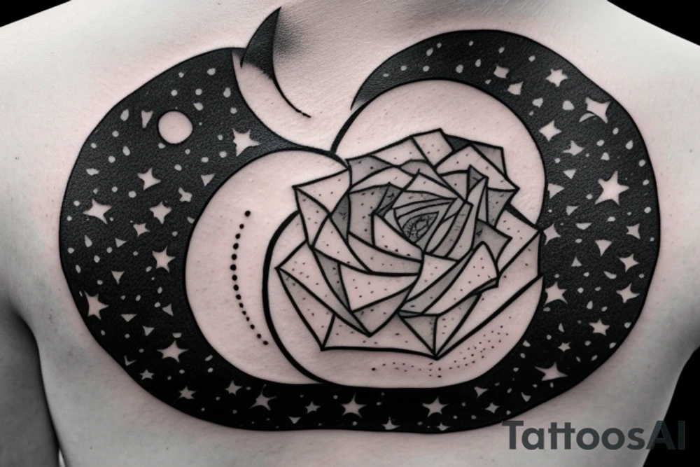 Full moon behind my neck tattoo idea