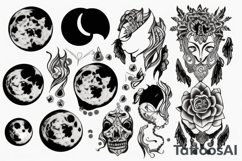 Full moon behind my neck tattoo idea