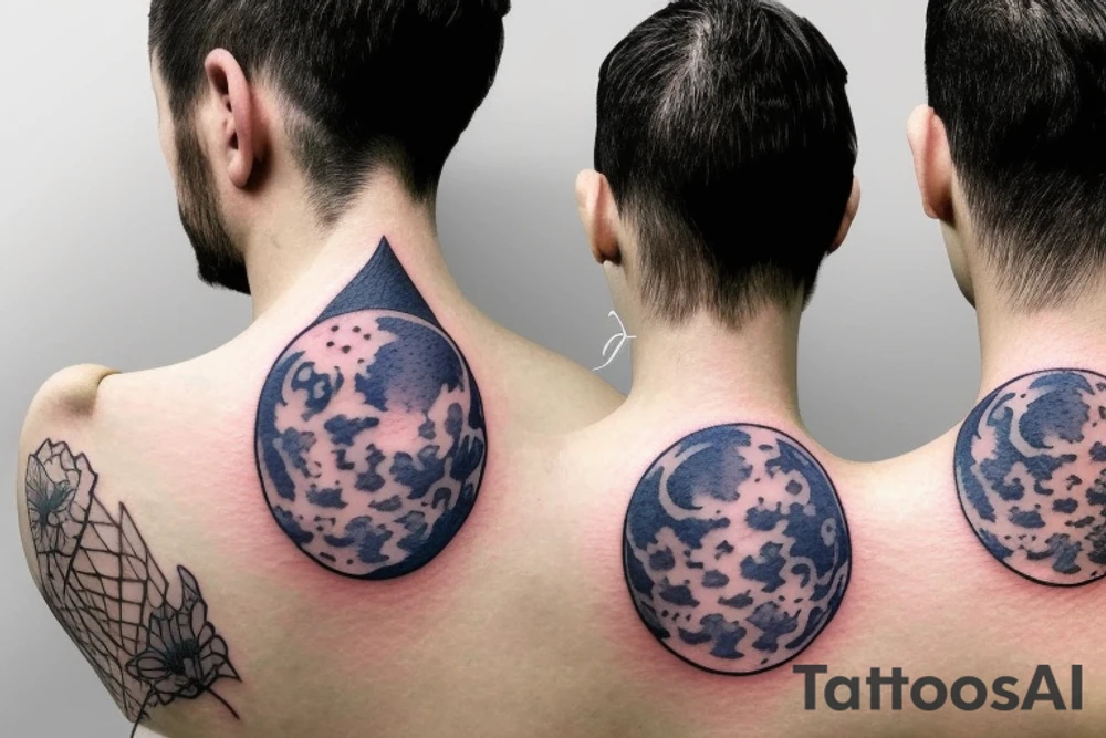Full moon behind my neck tattoo idea