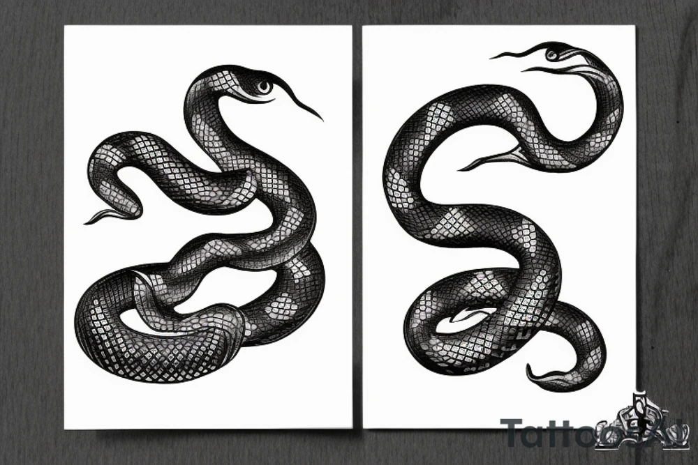 Japanese tattoo snake tattoo idea